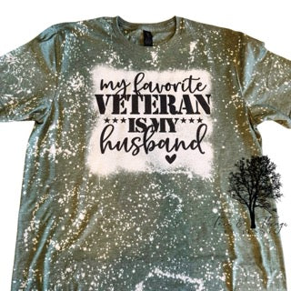 My Favorite Veteran is My Husband" Sublimation T-Shirt